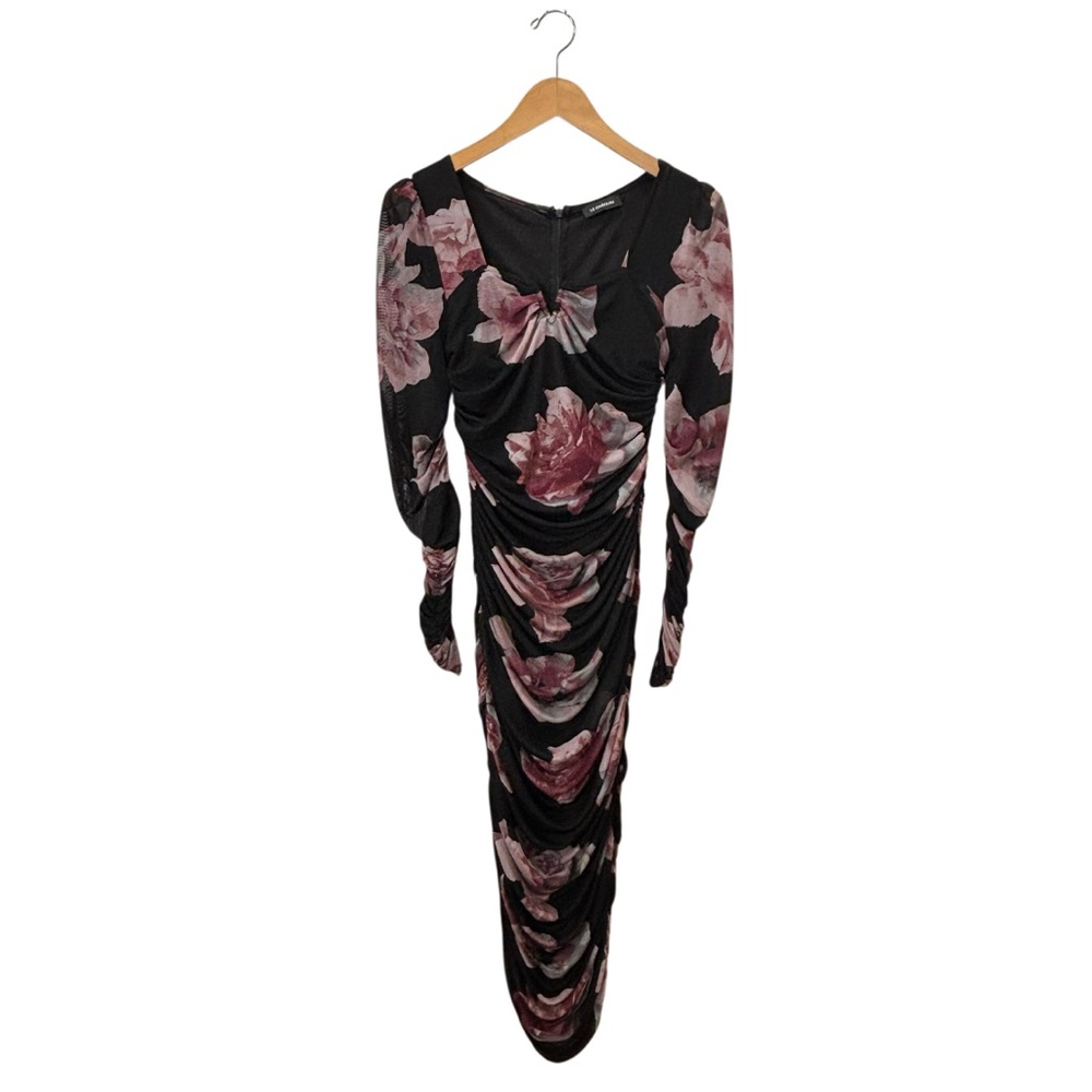 Le Chateau Floral Mesh Bodycon Dress - Picture 4 of 11